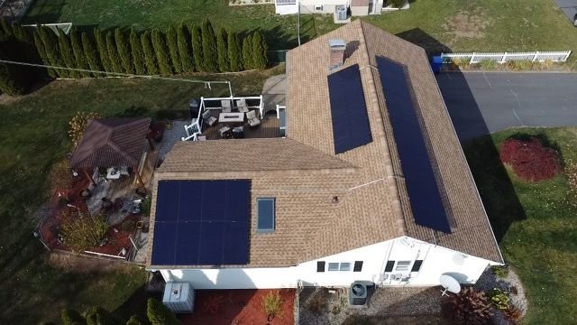 10.5 kW solar panel installation on a home in Newington, CT by SunPol Solar